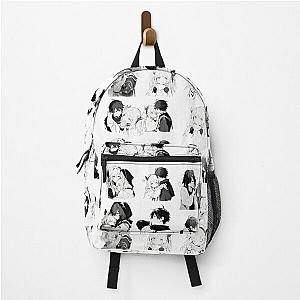 Anime characters black and white pattern Backpack