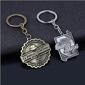 Anime Bungo Stray Dogs Osamu Dazai Chuuya Nakajima Hat Badge Keyring