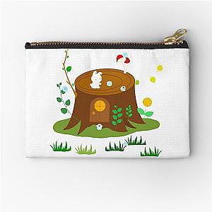 Baby Bunny and Water Drop Fairies Zipper Pouch