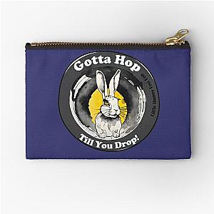 Funny Bunny Hop till you Drop Design Zipper Pouch