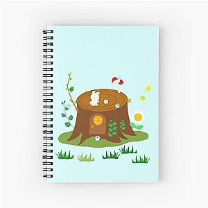 Baby Bunny and Water Drop Fairies Spiral Notebook