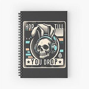 Hop till you drop punk bunny skull Spiral Notebook