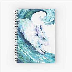 Water Bunny - Watercolor Animal Painting Art Spiral Notebook