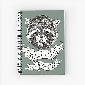 Busted and Disgusted raccoon Spiral Notebook