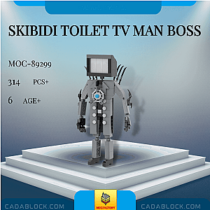 MOC Factory 89299 Skibidi Toilet TV Man Boss Movies and Games