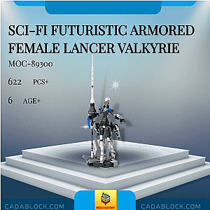 MOC Factory 89300 Sci-fi Futuristic Armored Female Lancer Valkyrie Creator Expert