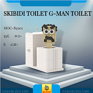 MOC Factory 89301 Skibidi Toilet G-Man Toilet Movies and Games