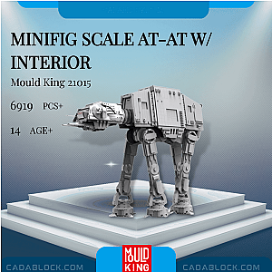 MOULD KING 21015 Minifig Scale AT-AT w/ Interior Star Wars