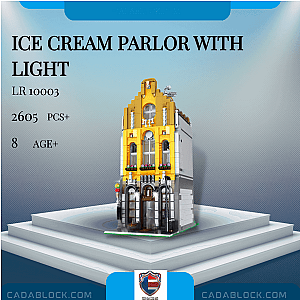 LR 10003 Ice Cream Parlor With Light Modular Building