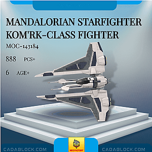 MOC Factory 143184 Mandalorian Starfighter Kom'rk-class Fighter Star Wars