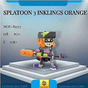 MOC Factory 89373 Splatoon 3 Inklings Orange Movies and Games