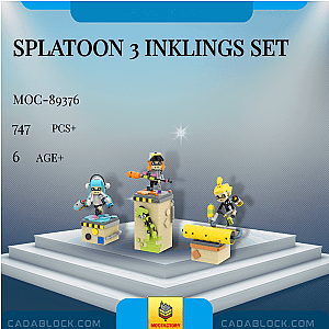 MOC Factory 89376 Splatoon 3 Inklings Set Movies and Games