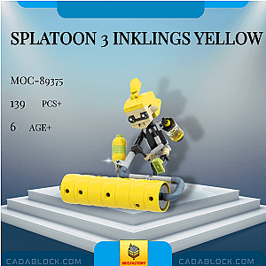 MOC Factory 89375 Splatoon 3 Inklings Yellow Movies and Games