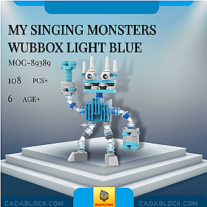 MOC Factory 89389 My Singing Monsters Wubbox Light Blue Movies and Games