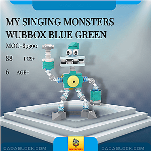 MOC Factory 89390 My Singing Monsters Wubbox Blue Green Movies and Games