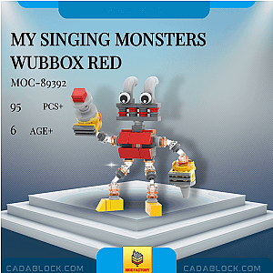 MOC Factory 89392 My Singing Monsters Wubbox Red Movies and Games