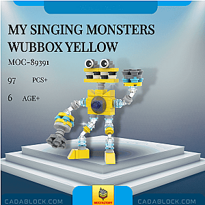 MOC Factory 89391 My Singing Monsters Wubbox Yellow Movies and Games