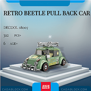 DECOOL / JiSi 28007 Retro Beetle Pull Back Car Technician