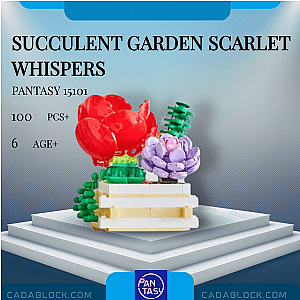 Pantasy 15101 Succulent Garden Scarlet Whispers Creator Expert