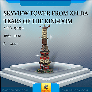 MOC Factory 150356 Skyview Tower from Zelda Tears of the Kingdom Movies and Games