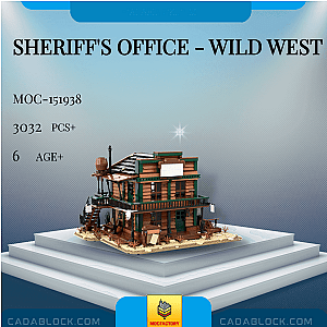 MOC Factory 151938 Sheriff's Office - Wild West Modular Building