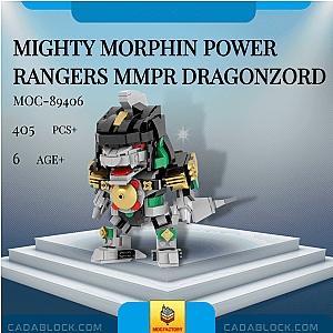 MOC Factory 89406 Mighty Morphin Power Rangers MMPR Dragonzord Movies and Games