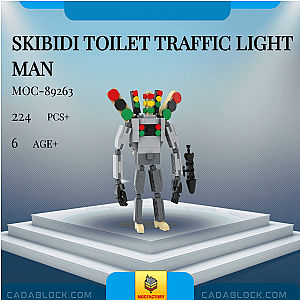 MOC Factory 89263 Skibidi Toilet Traffic Light Man Movies and Games