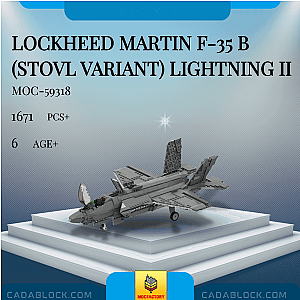 MOC Factory 59318 Lockheed Martin F-35 B (STOVL Variant) Lightning II Military