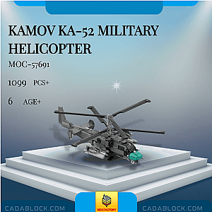 MOC Factory 57691 Kamov KA-52 Military Helicopter Military