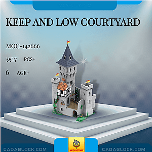 MOC Factory 142666 Keep And Low Courtyard Modular Building