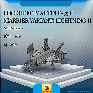 MOC Factory 56290 Lockheed Martin F-35 C (Carrier Variant) Lightning II Military