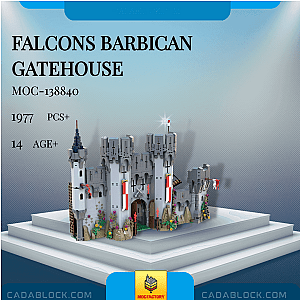 MOC Factory 138840 Falcons Barbican Gatehouse Modular Building