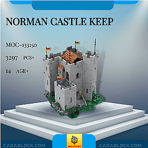 MOC Factory 133150 Norman Castle Keep Modular Building