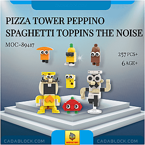 MOC Factory 89417 Pizza Tower Peppino Spaghetti Toppins The Noise Creator Expert