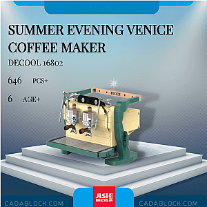 DECOOL / JiSi 16802 Summer Evening Venice Coffee Maker Creator Expert