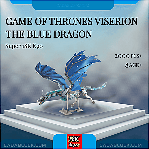 18K K90 Game of Thrones Viserion The Blue Dragon Creator Expert