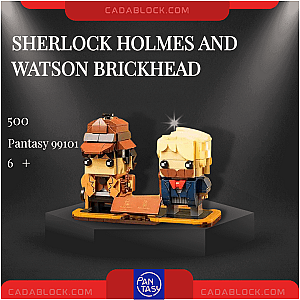 Pantasy 99101 Sherlock Holmes and Watson Brickhead Creator Expert