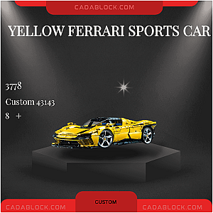 Custom 43143 Yellow Ferrari Sports Car Technician