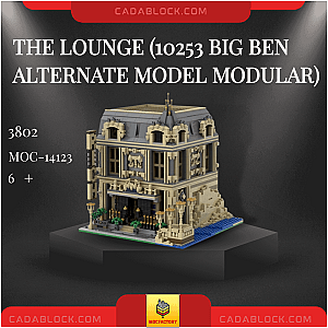 MOC Factory 14123 The Lounge (10253 Big Ben Alternate Model Modular) Modular Building