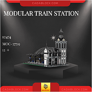 MOC Factory 37719 Modular Train Station Modular Building