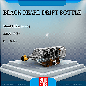 MOULD KING 10065 Black Pearl Drift Bottle Creator Expert