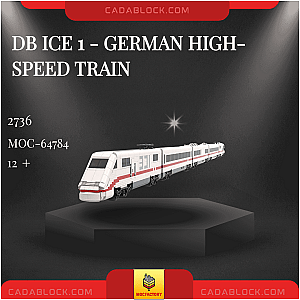 MOC Factory 64784 DB ICE 1 - German High-Speed Train Technician