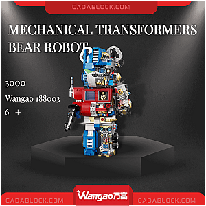 Wangao 188003 Mechanical Transformers Bear Robot Creator Expert