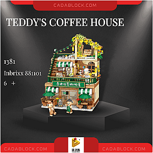 PANLOSBRICK 881101 Teddy's Coffee House Creator Expert