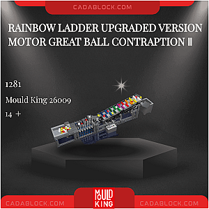 MOULD KING 26009 Rainbow Ladder Upgraded Version Motor Great Ball Contraption Ⅱ Creator Expert