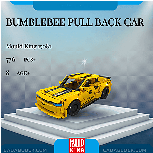 MOULD KING 15081 Bumblebee Pull Back Car Technician