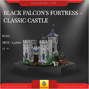 MOC Factory 132661 Black Falcon's Fortress - Classic Castle Modular Building