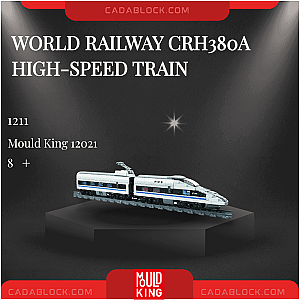 MOULD KING 12021 World Railway CRH380A High-speed Train Technician