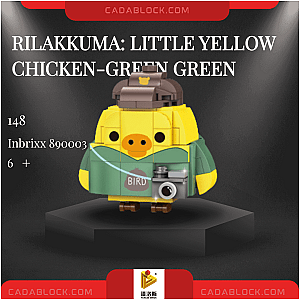 PANLOSBRICK 890003 Rilakkuma: Little Yellow Chicken-Green Green Creator Expert