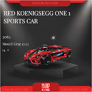 MOULD KING 13121 Red Koenigsegg One 1 Sports Car Technician